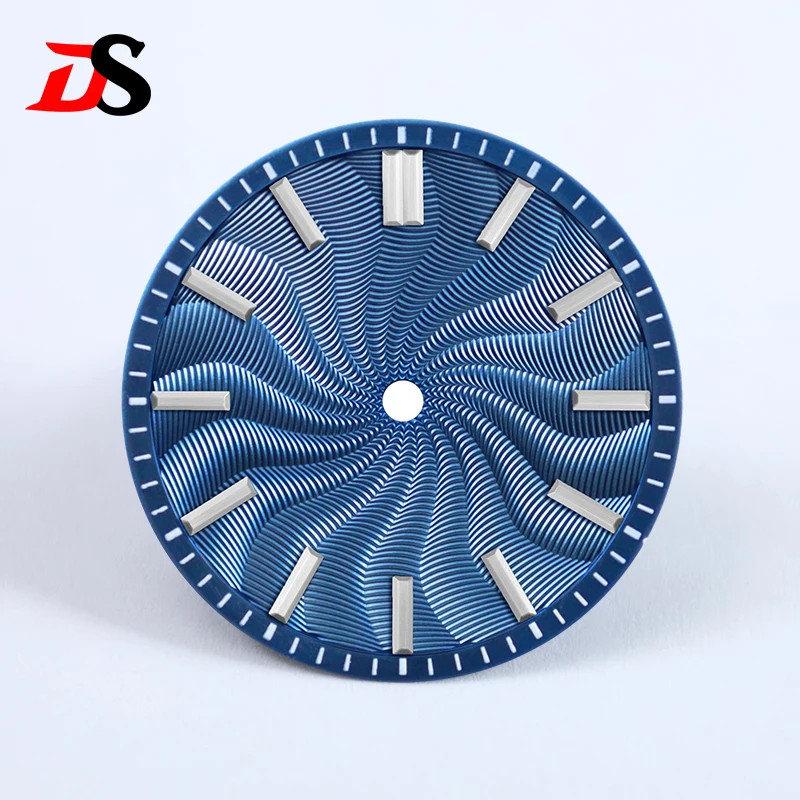 DS Guilloche Dial No Lume 28.5mm NH34 NH38 NH35 dials No Date 6 OClock 9015 2824