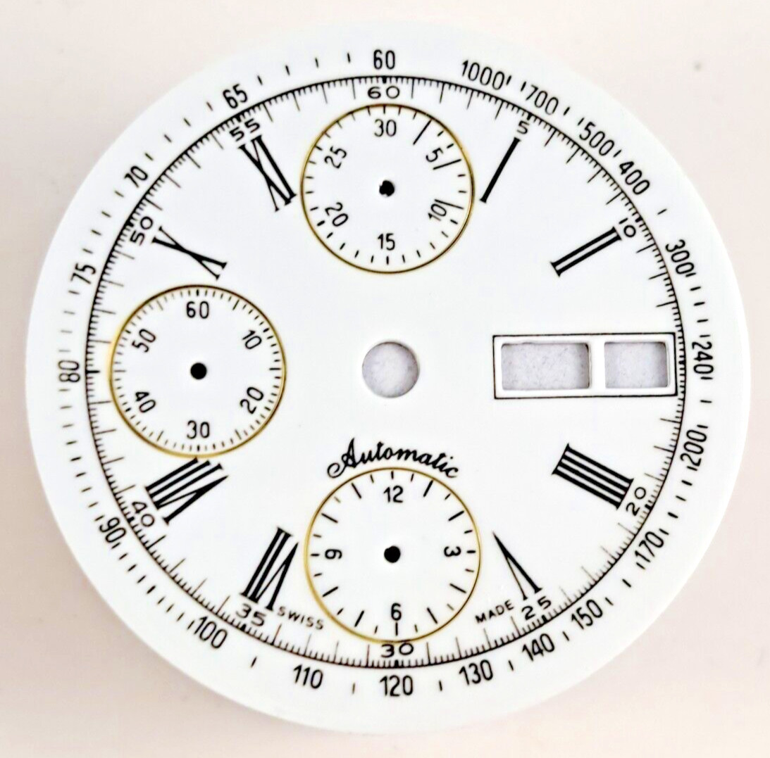 Valjoux 7750 Chrono Dial Daydate 3 O’Clock Diameter 31.00 Mm Roman Numerals