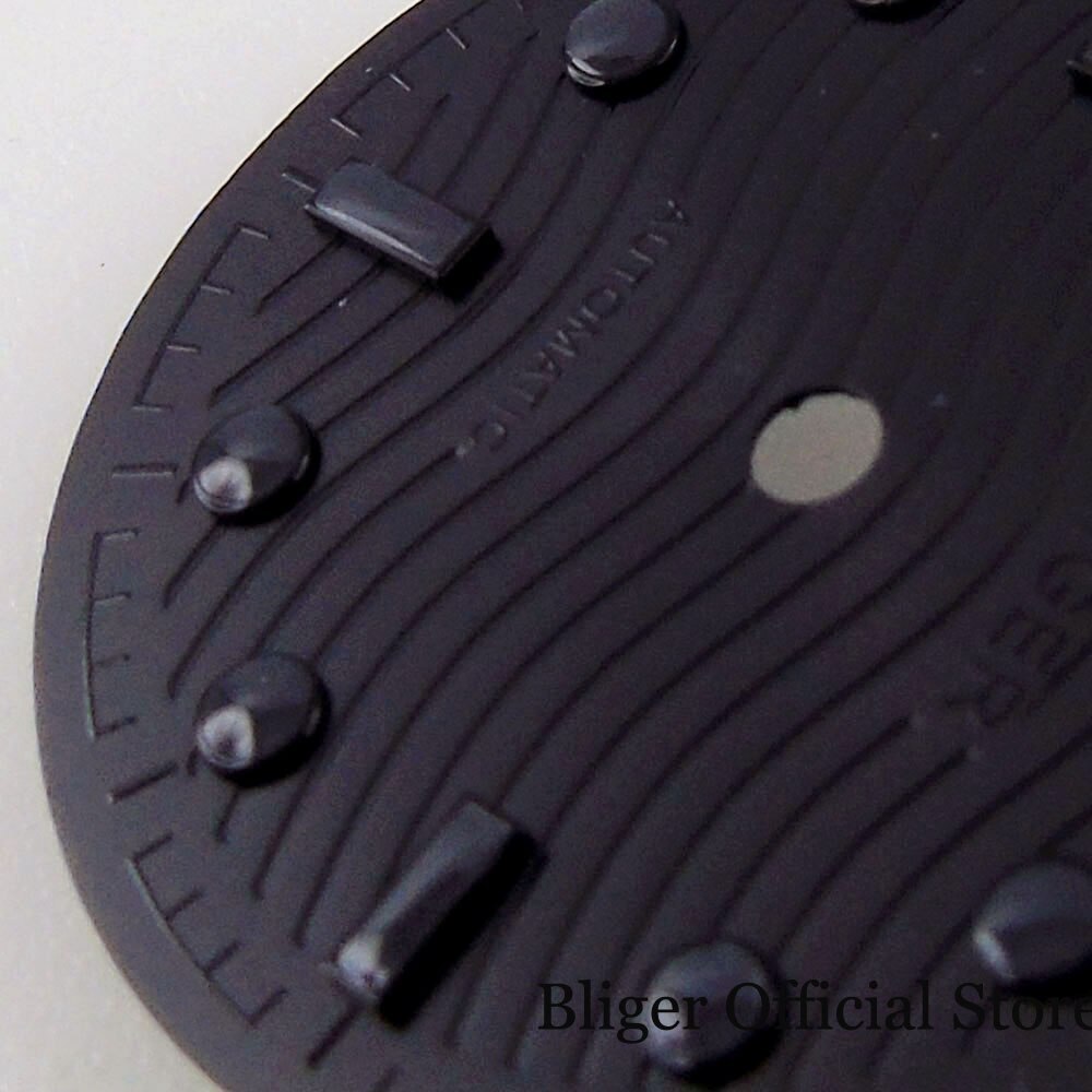BLIGER 007 fit NH35A MIYOTA 8215 821A DG MINGZHU 2813 31mm Black Watch Dial