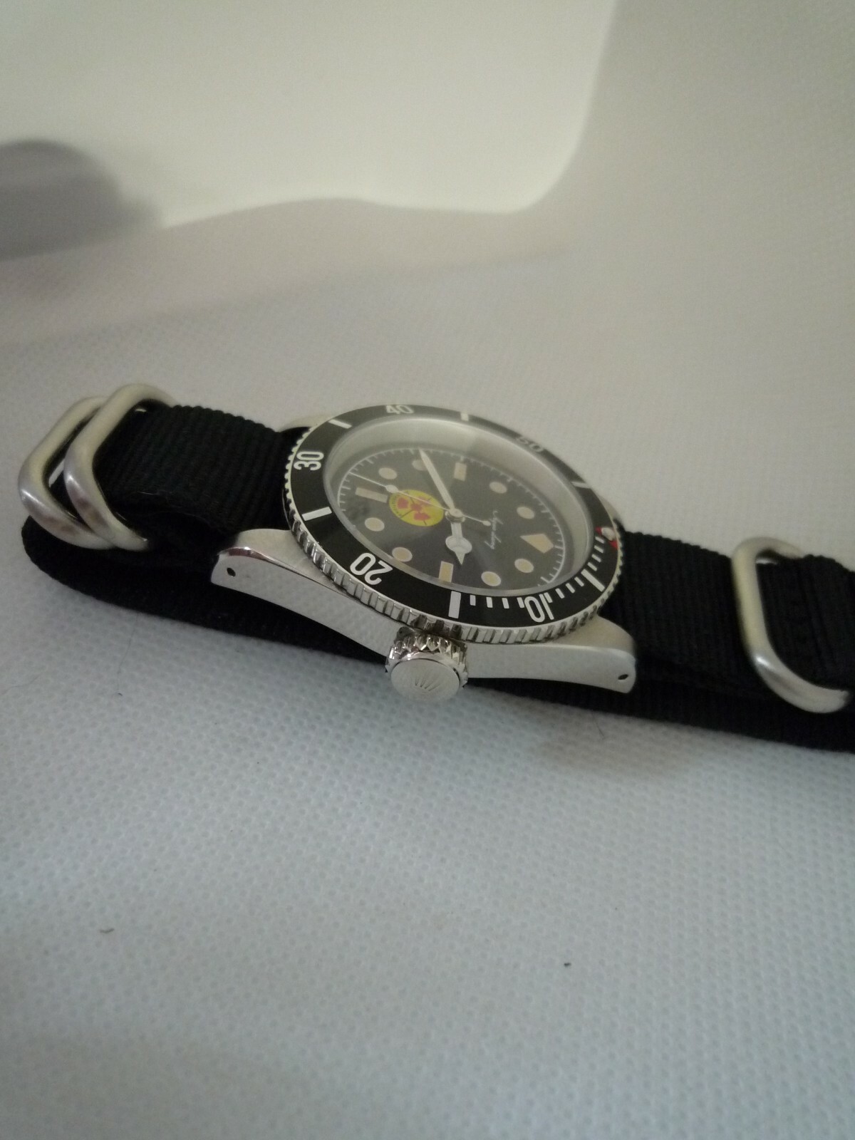 50 fathom big BREVET crown 6538 No Radiation Swiss quartz Ronda movement 316L