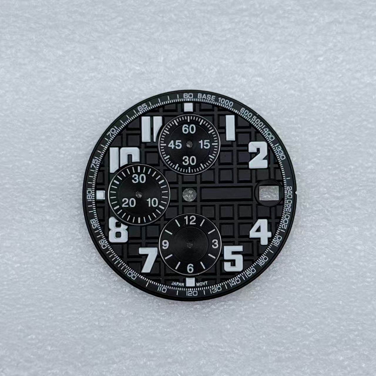 31.8Mm Multifunctional Digital Watch Dial Green Luminous for Vk67 Movement Parts