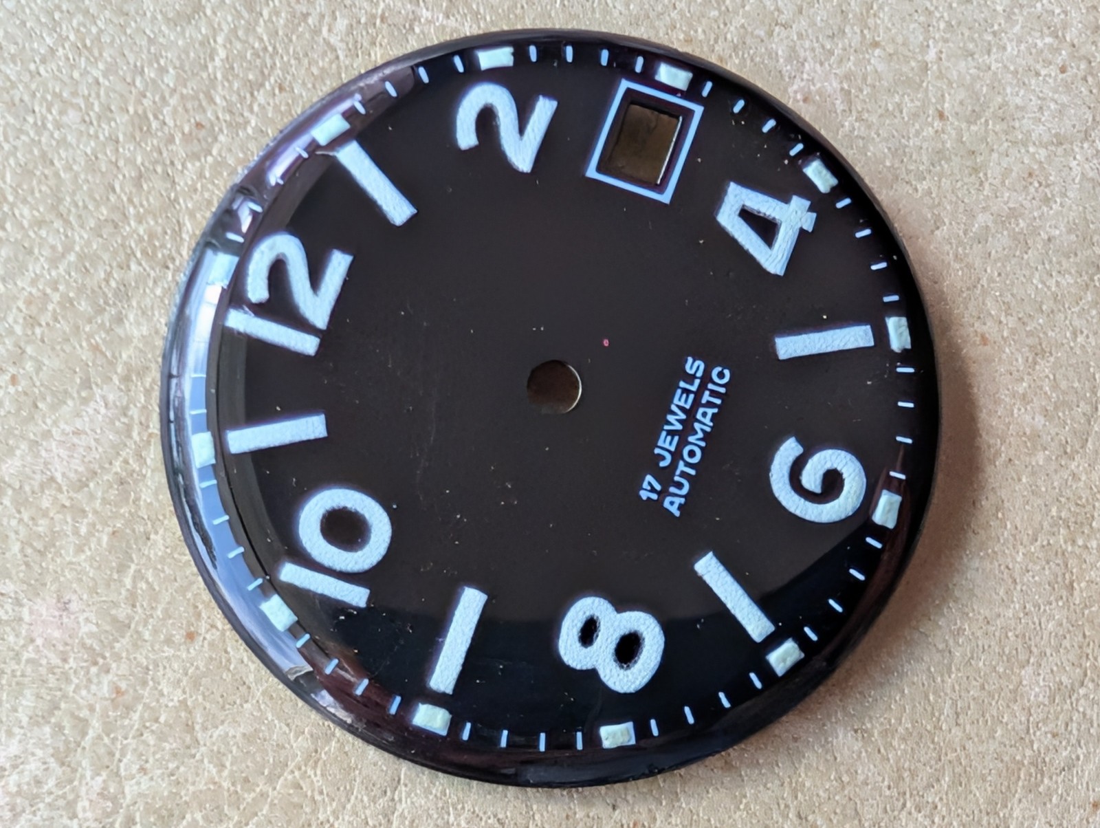 Vintage 1960/70’s TK All SS Diver Case w/Countdown Bezel,Glossy Black Dial,Crown