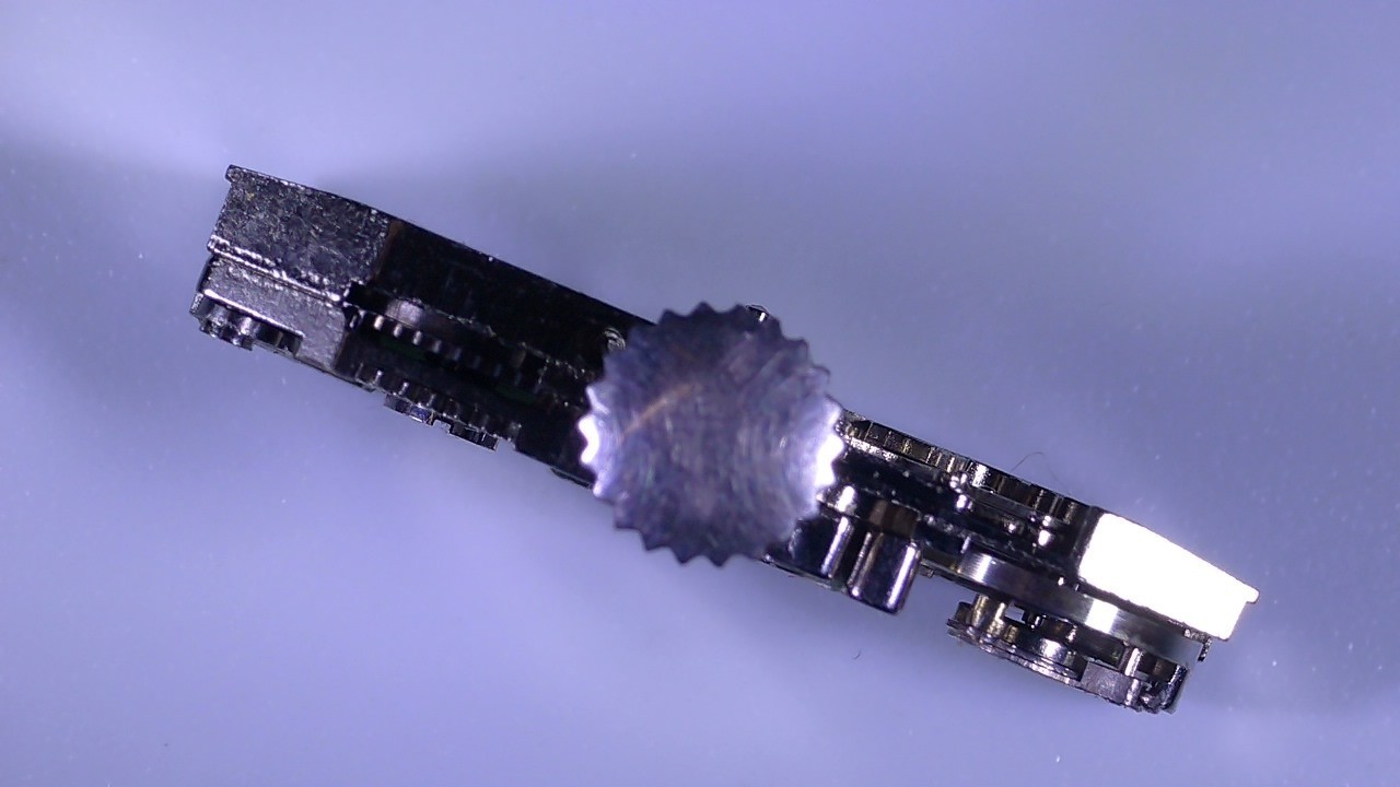 FHF 59-21 Mechanical Watch Movement Baguette, Gray, Stainless Steel