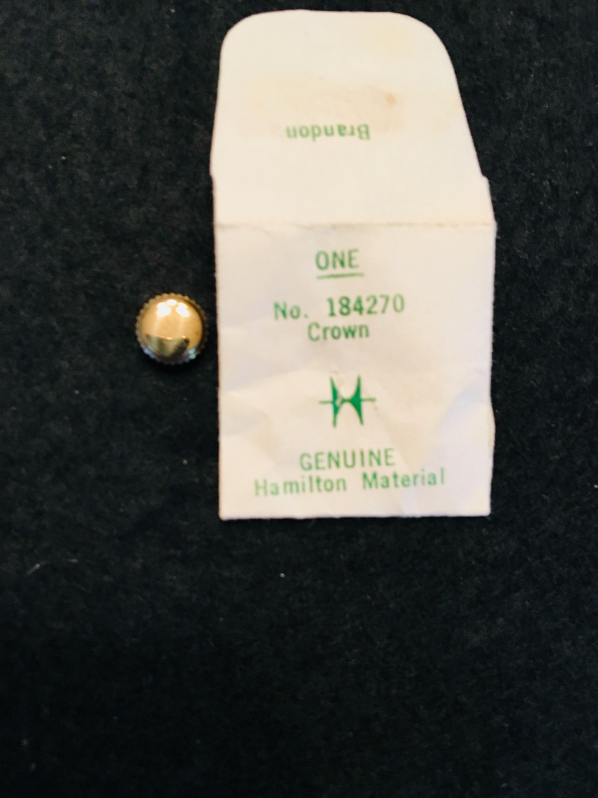 New Old Stock (NOS) Watch Parts: Omega, Benrus, Hamilton, Citizen Watch Crowns