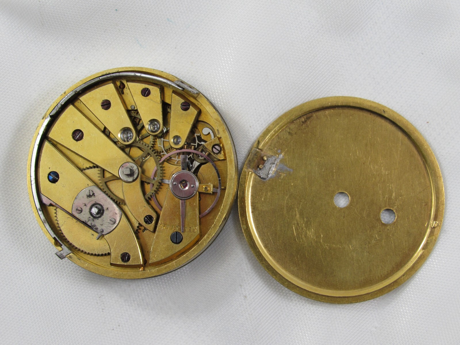 Vintage 1800’s Tobias Pocket Watch Movement, Swiss Made Key Wind & Set, Running