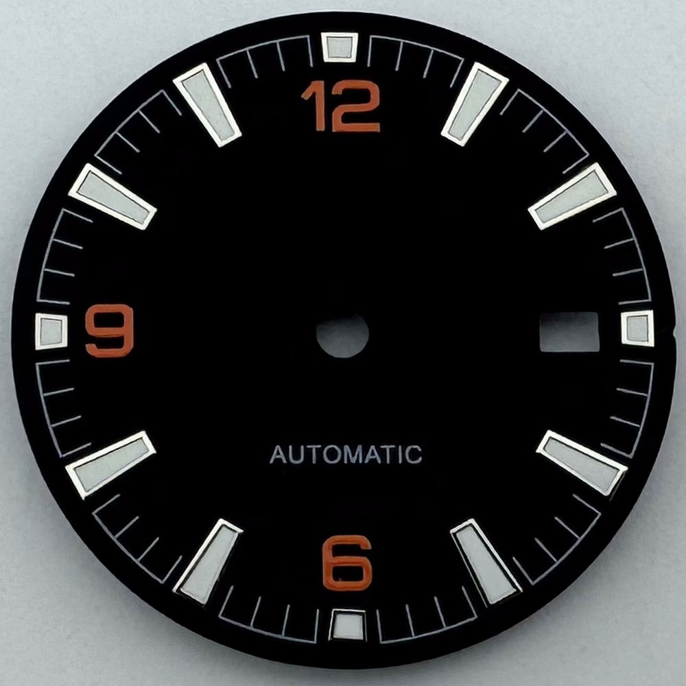 31mm Dial Fit NH36 NH35 NH34 Movement 3/3.8 O’Clock Crown White Gray Black Blue