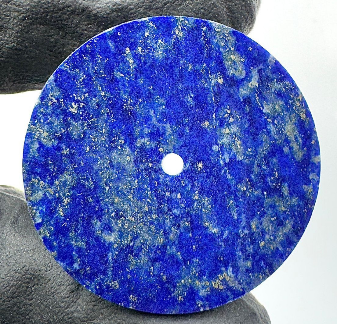 Natural Blue Lapis lazuli Watch Dial : 31.5 mm Gemstone Flat Disc GMC-615