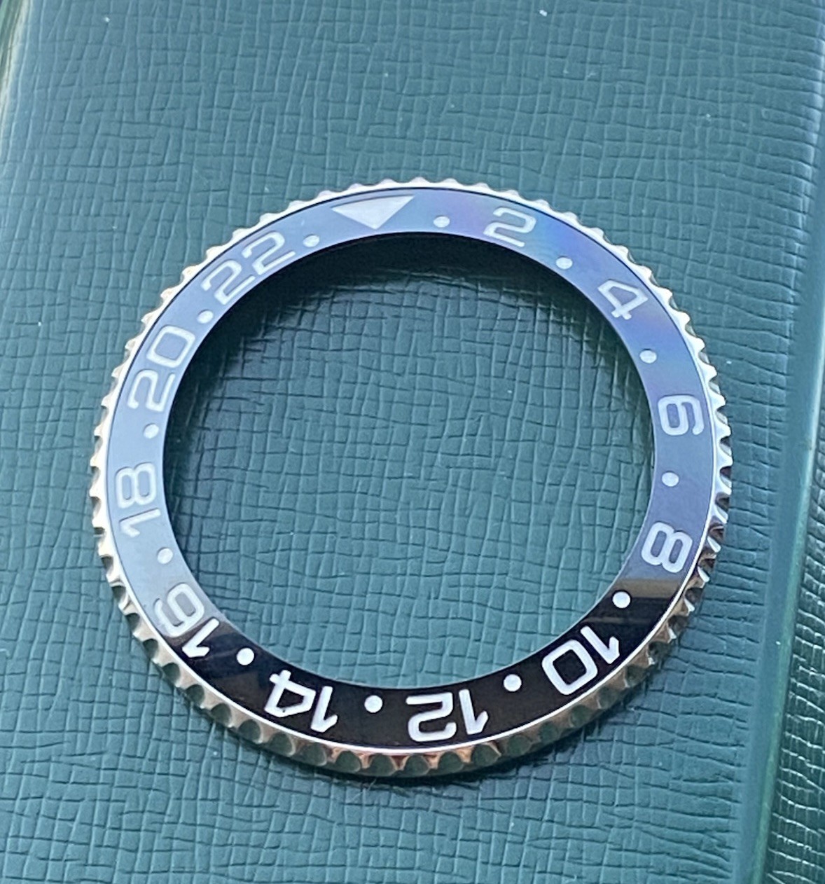 ROLEX GENUINE STEEL BEZEL / BLACK CERAMIC INSERT GMT-II 116710 Bezel And Insert.