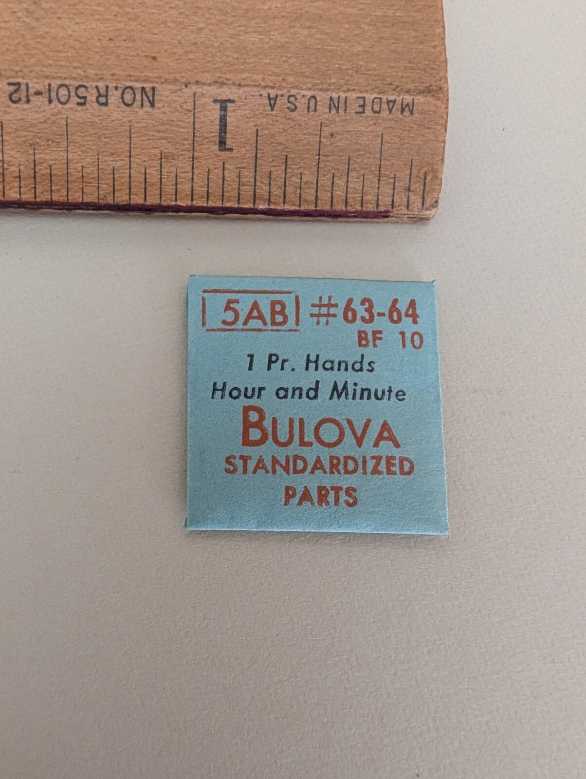 Vintage ORIGINAL Bulova Hour and Minute Hands #63-64 BFl0 5AB Sealed!