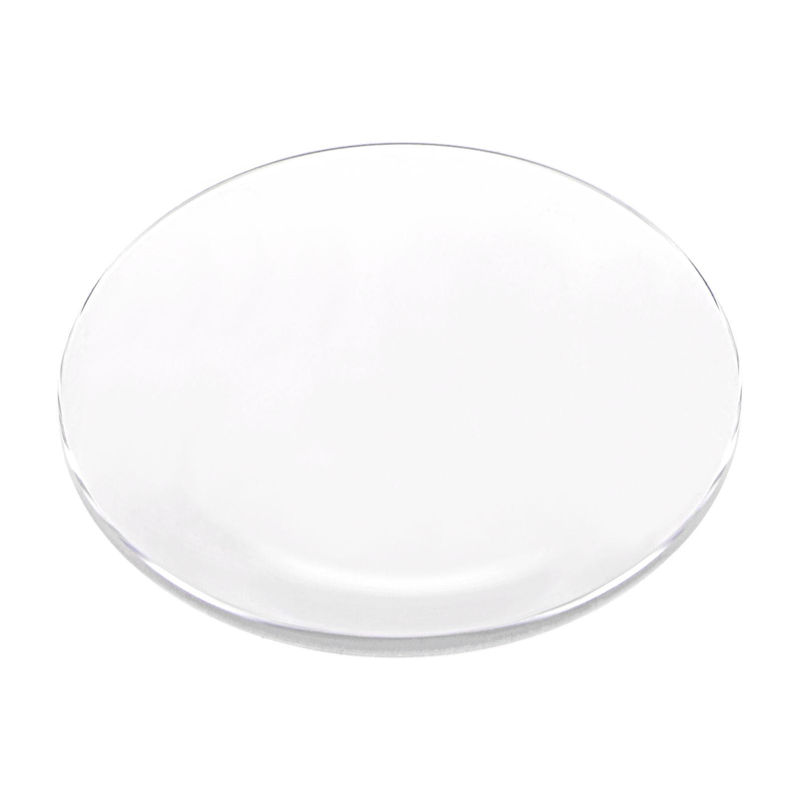 Glass Watch Single Lens Round 35.5mm Dia 1.3mm Edge Thickness, Transparent