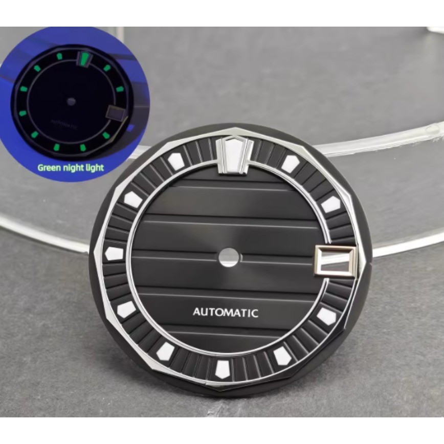 NH35 Dial 28.5mm Green Luminous for NH35/NH36 Movement Watch Parts Watch Dial
