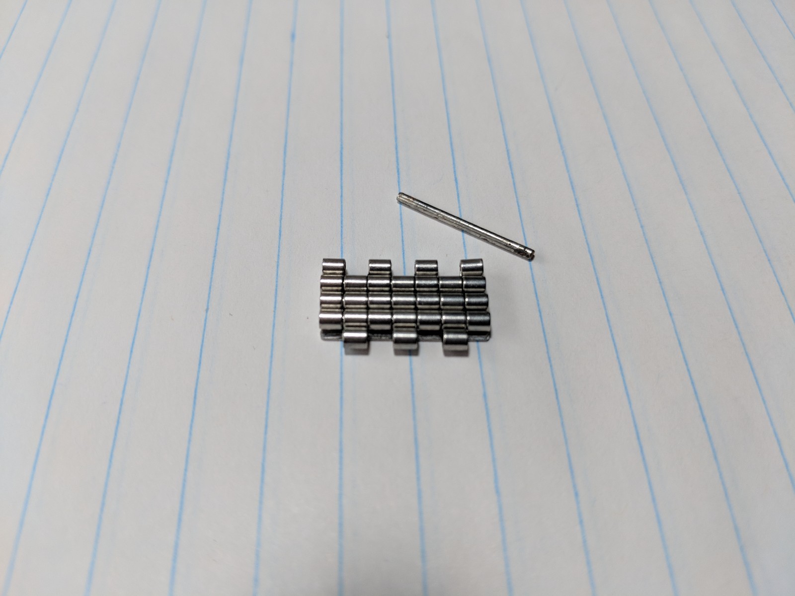 Vintage NSA steel frosted links – 4 pieces 18mm