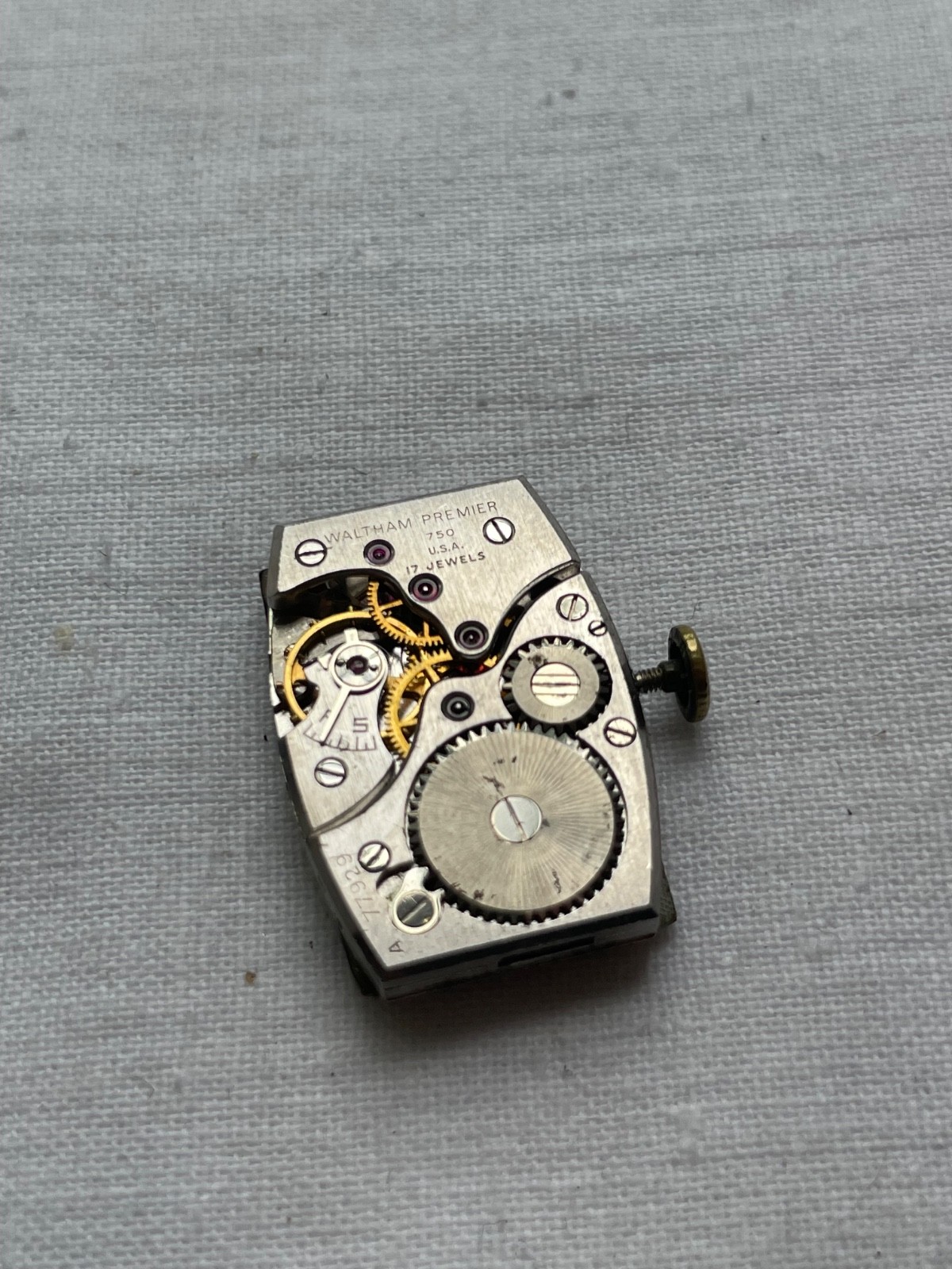 Waltham Premier 750 – movement for mens watch AS IS, lot 2605