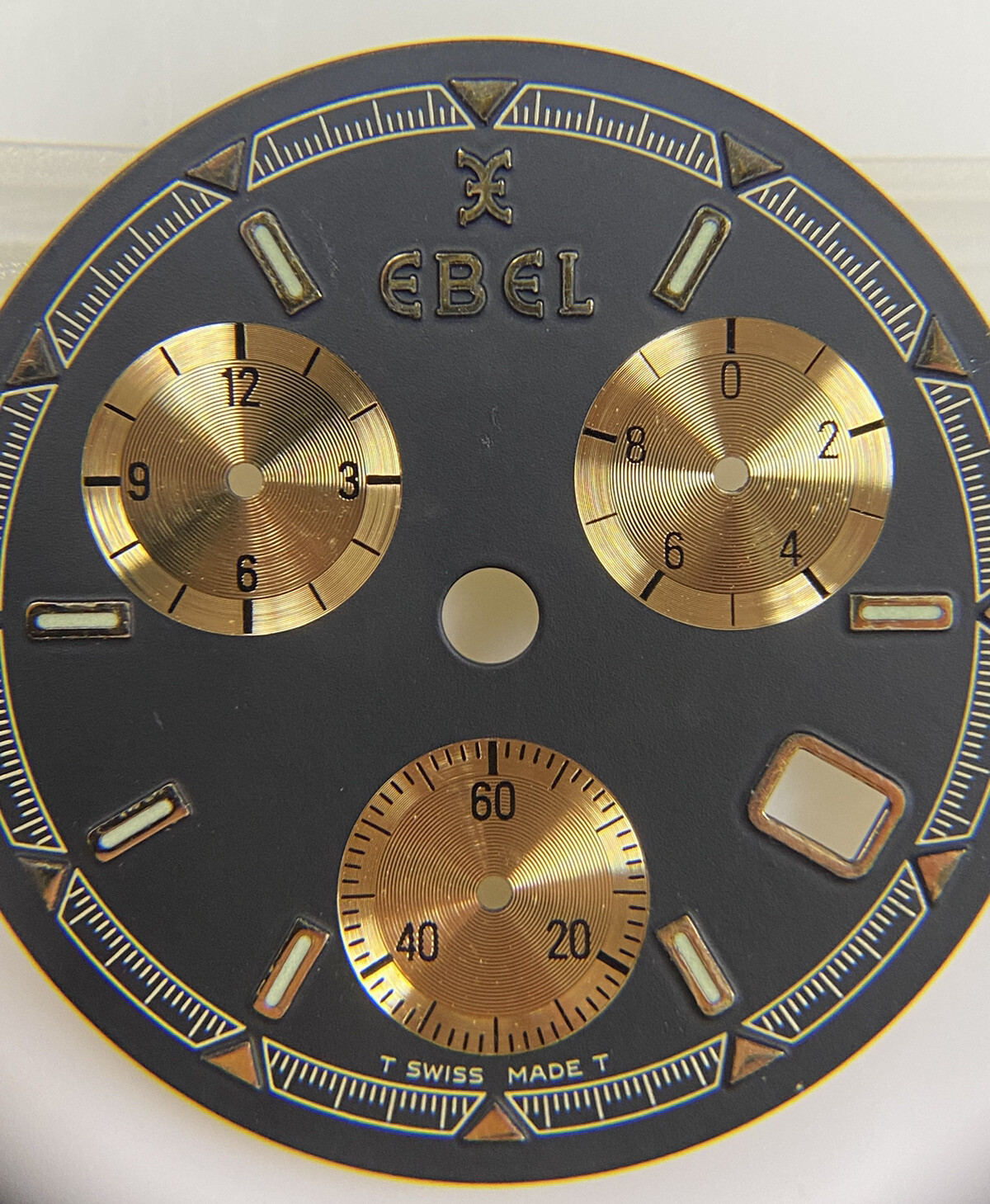 Original Ebel Sportwave E6251641 Black/Gold Chrono 30mm Dial