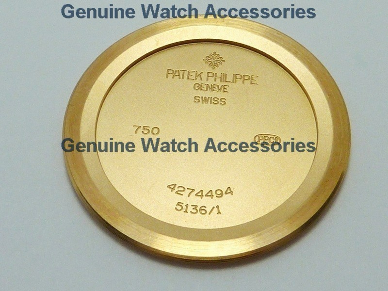 PATEK PHILIPPE 18K, 18KT, 750 Yellow Gold Solid *CASE BACK* 5136/1J SUPER SHAPE!