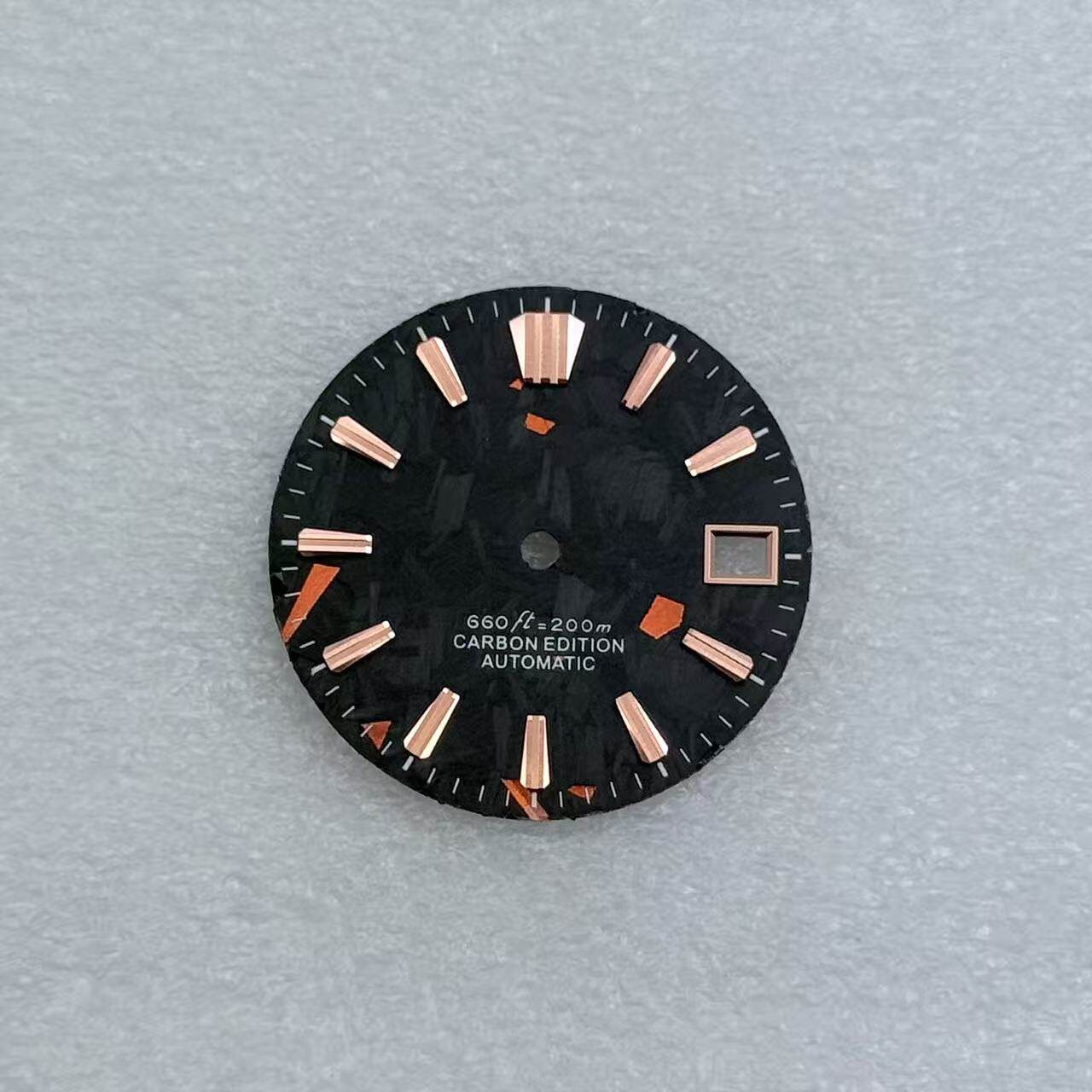 28.5mm Carbon fiber Watch Dial No Lume for Nh35 Nh36 Movement Watch Accessories