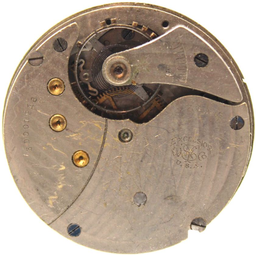 1857 PERFECTION POCKET WATCH MOVEMENT BD001218 GRADE CHAS T. PARKER 18s 7j (FM2)