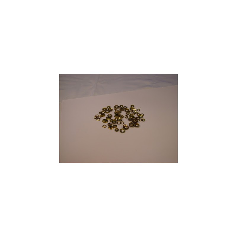 Assortimento rondelle bombate ottone fori misti 100 Hand-collets round brass