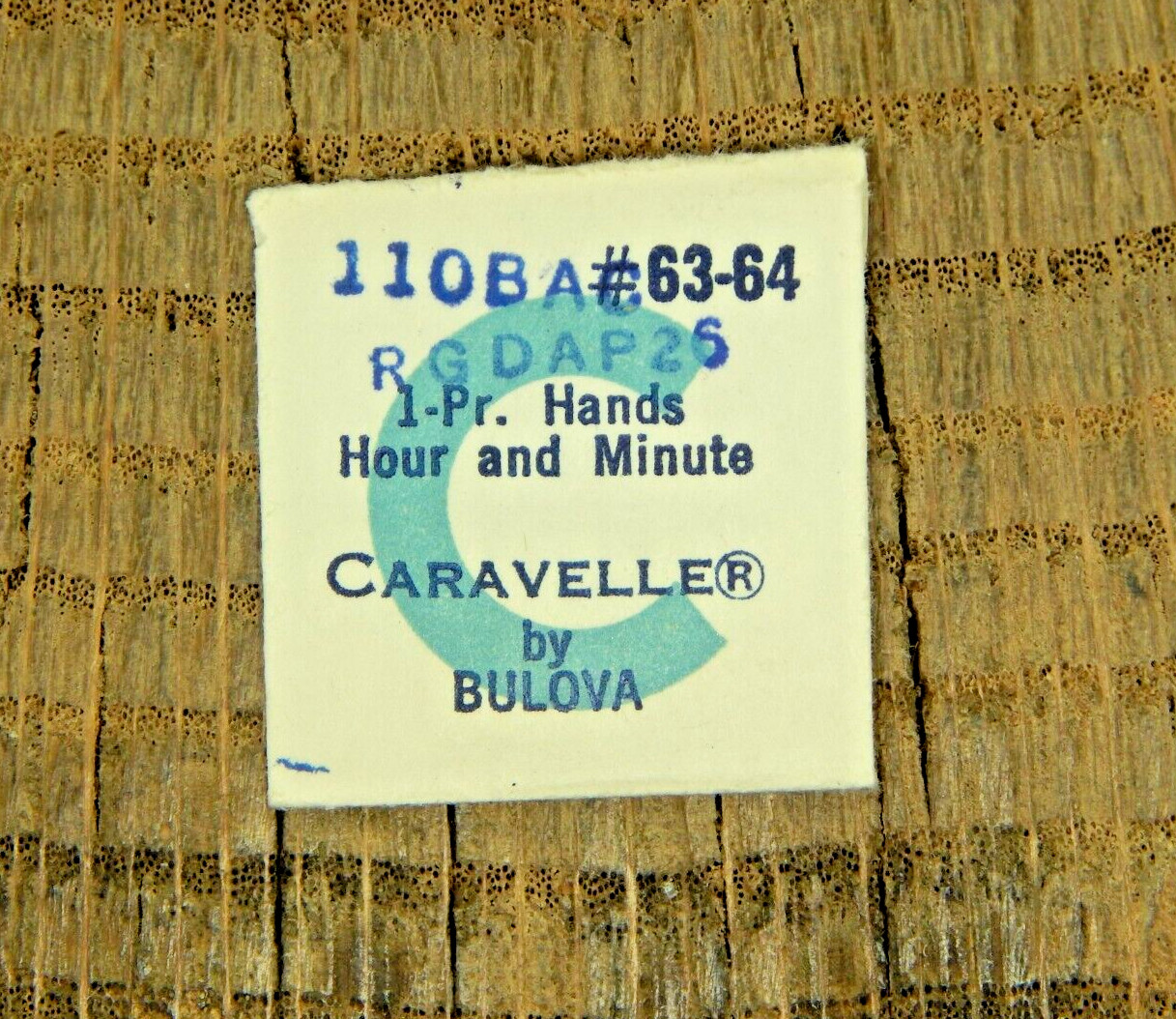 Genuine Caravelle 11OBAC RGDAP 26 Set of Hands Watch Part 63-64 NOS
