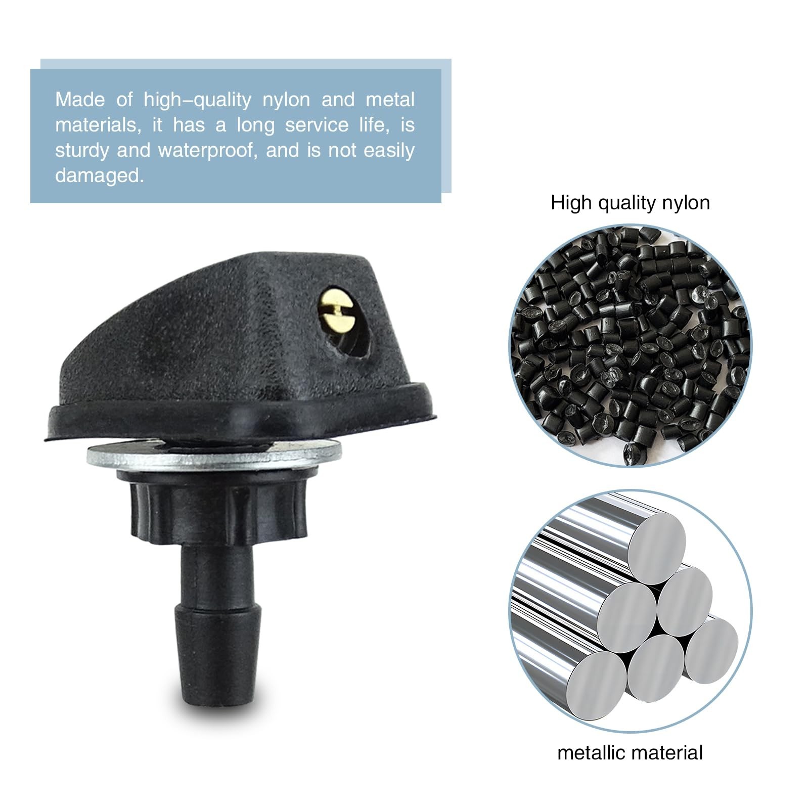 2 PCS Car Front Windshield Washer Nozzle Kit, 1.06In x 0.62In x 0.86In Adjust…