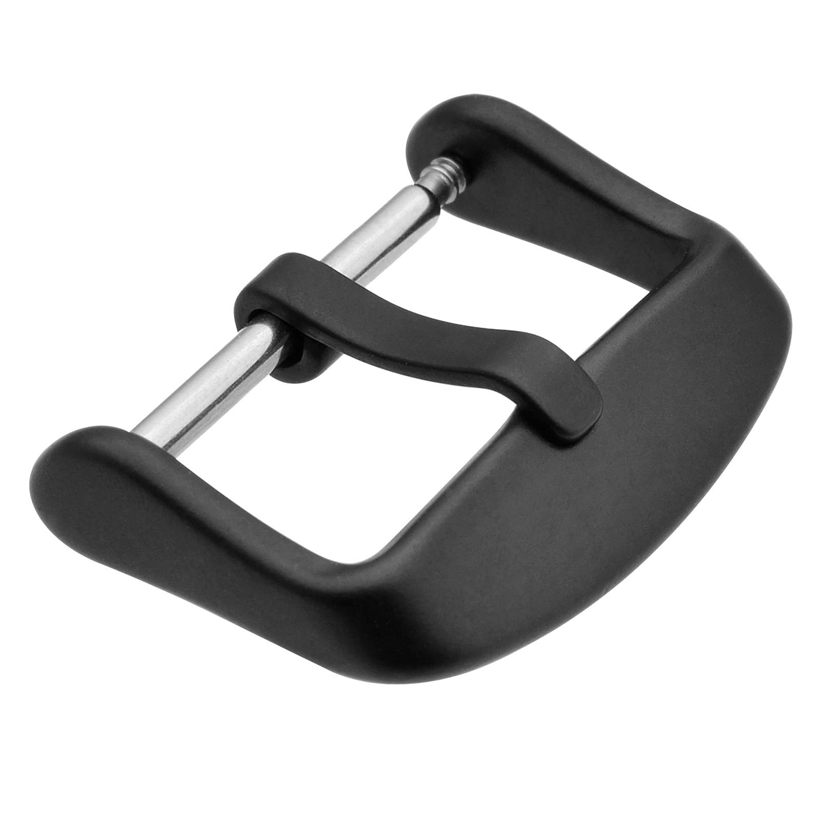 WOCCI 19mm Replacement Buckle for Watch Band, Large Pin Hole (Black) L-19mm