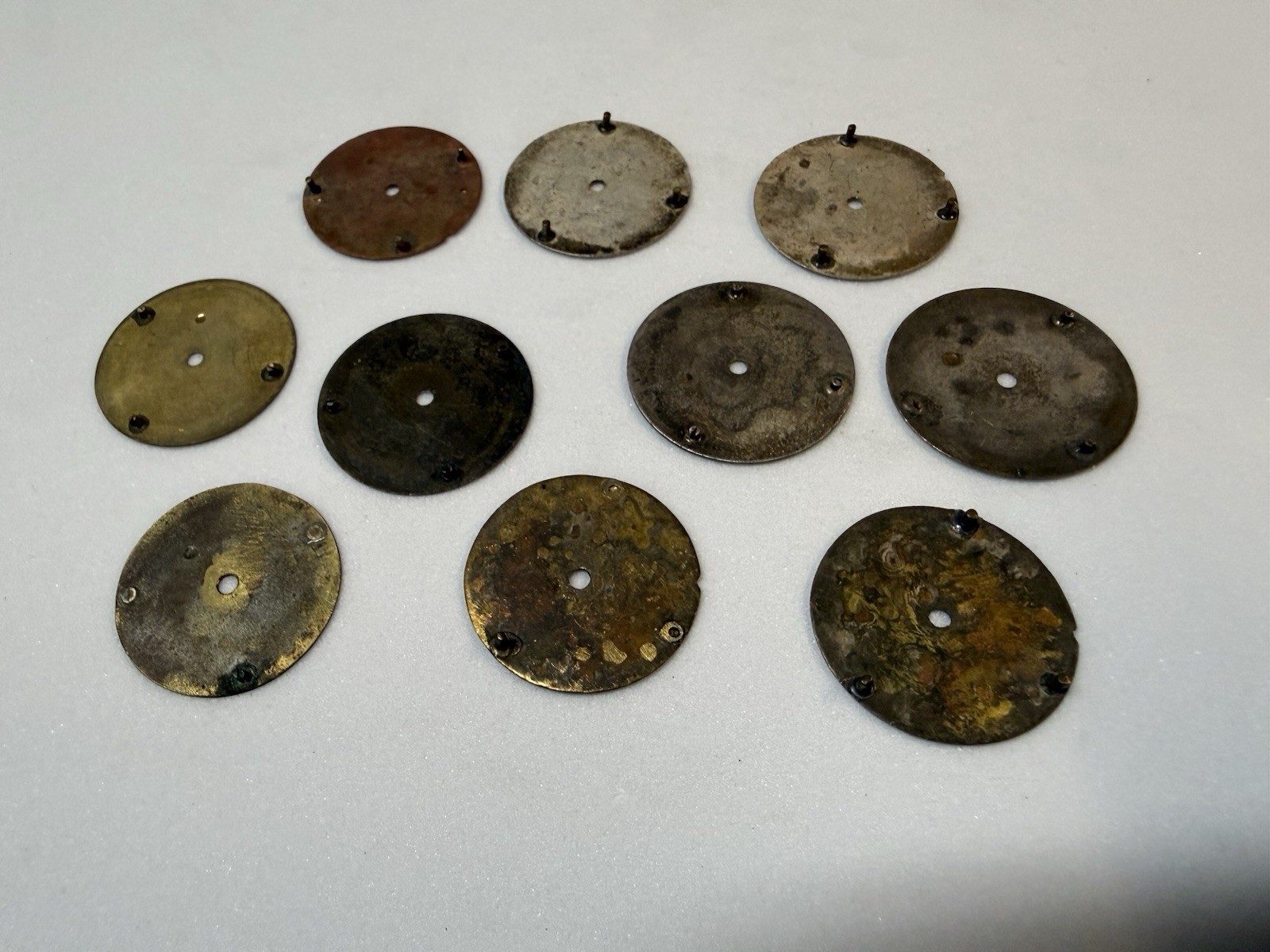 Vintage Elgin Dials, Lot Of 12, 8/0 Or 10/0 Size?, Art Deco, See Pictures!