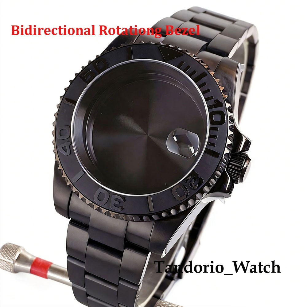 40mm Bi-directional Rotating Belze Diver Watch Case For NH34 NH35 PT5000 Miyota