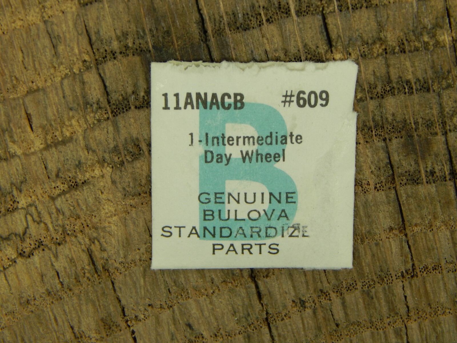 Genuine Bulova 11ANACB Intermediate Day Wheel 609 Watch Part NEW OLD STOCK