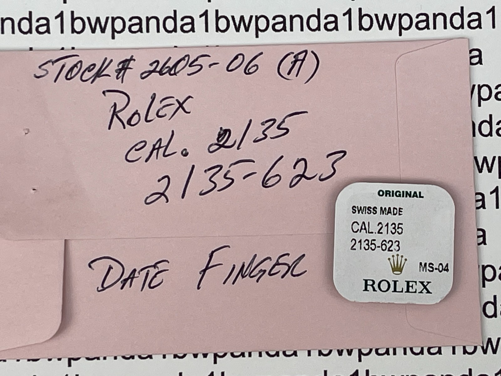 OEM Rolex Datejust Cal. 2135-623 Date Finger =Brand New==Genuine Factory Sealed=