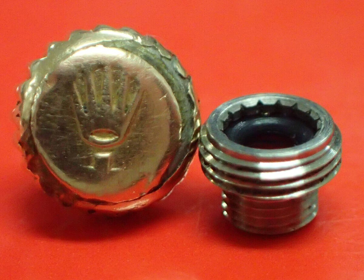 ROLEX Original 600-8+ Gold Crown & Tube 6mm Datejust – FOR PARTS/REPAIR