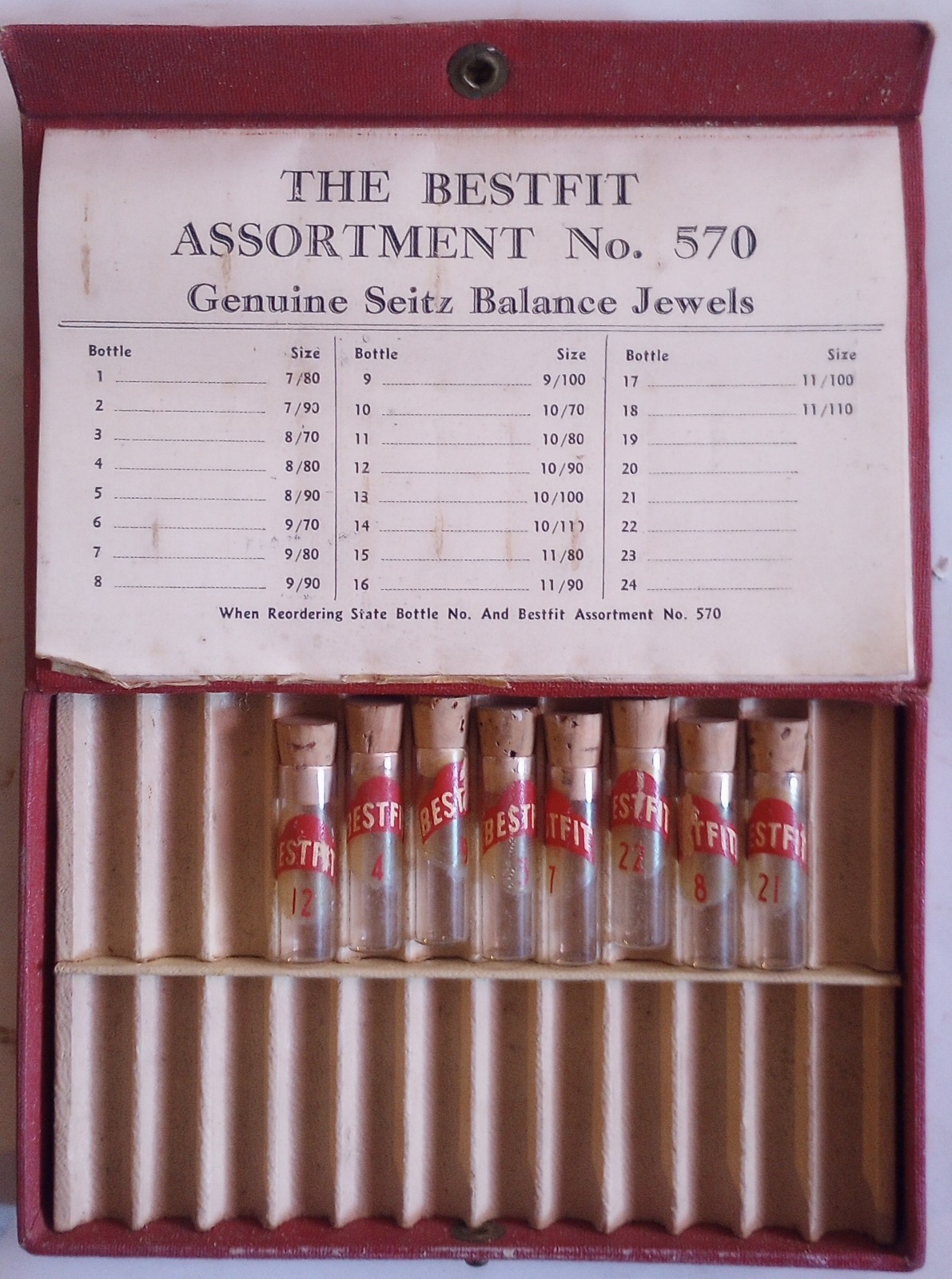1950’s BestFit Genuine Seitz Balance Jewels Box With Vials