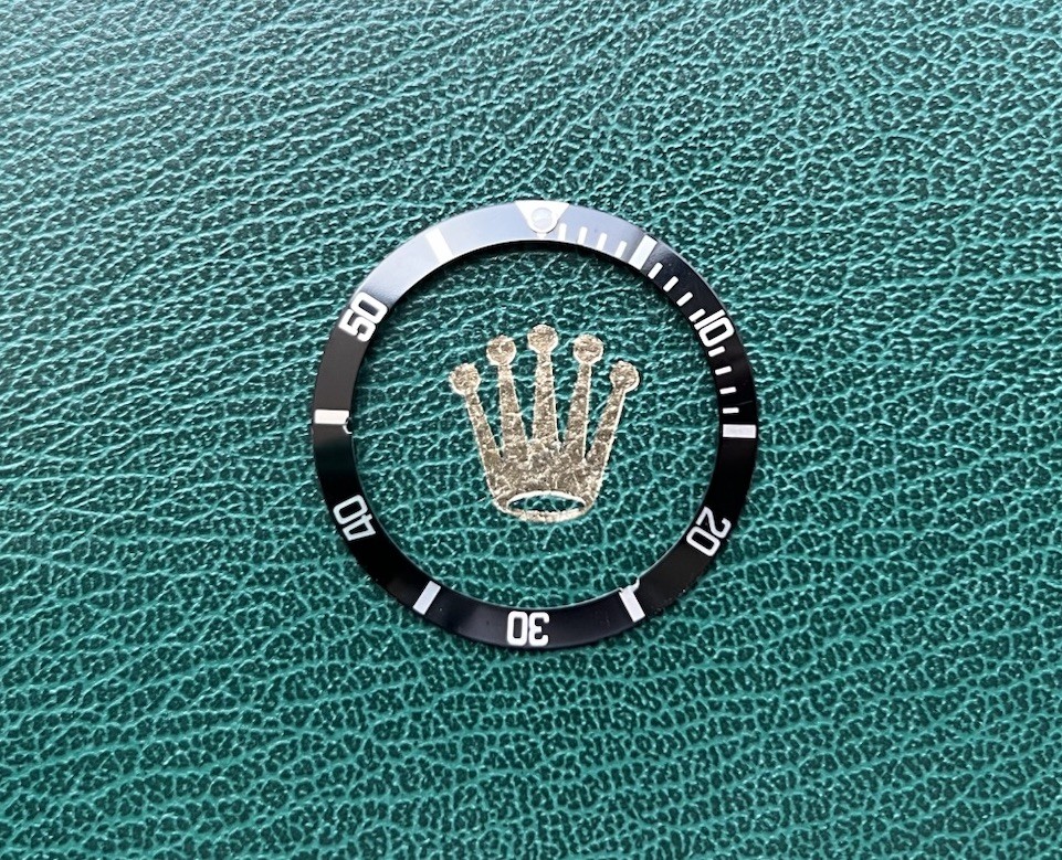 Genuine ROLEX Submariner 16610 16800 168000 “Flat 4” Black Bezel Insert -OC#1450