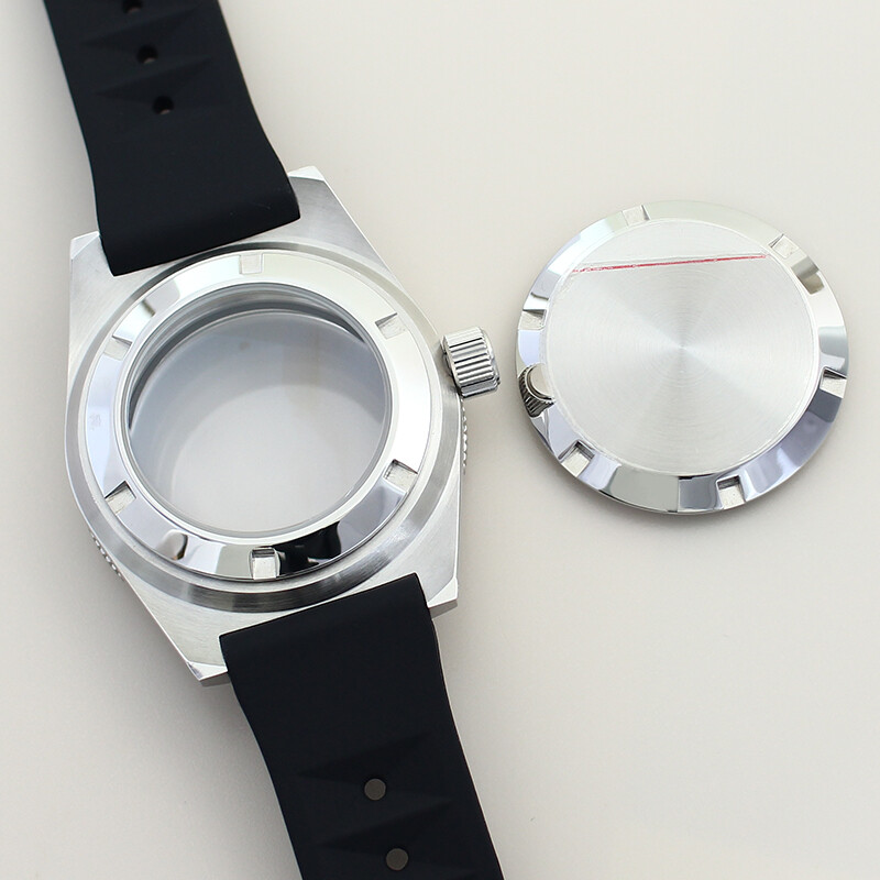 40mm Seiko 62MAS Watch Case Mod Rubber Strap Sapphire Glass For Nh35/36 Movement