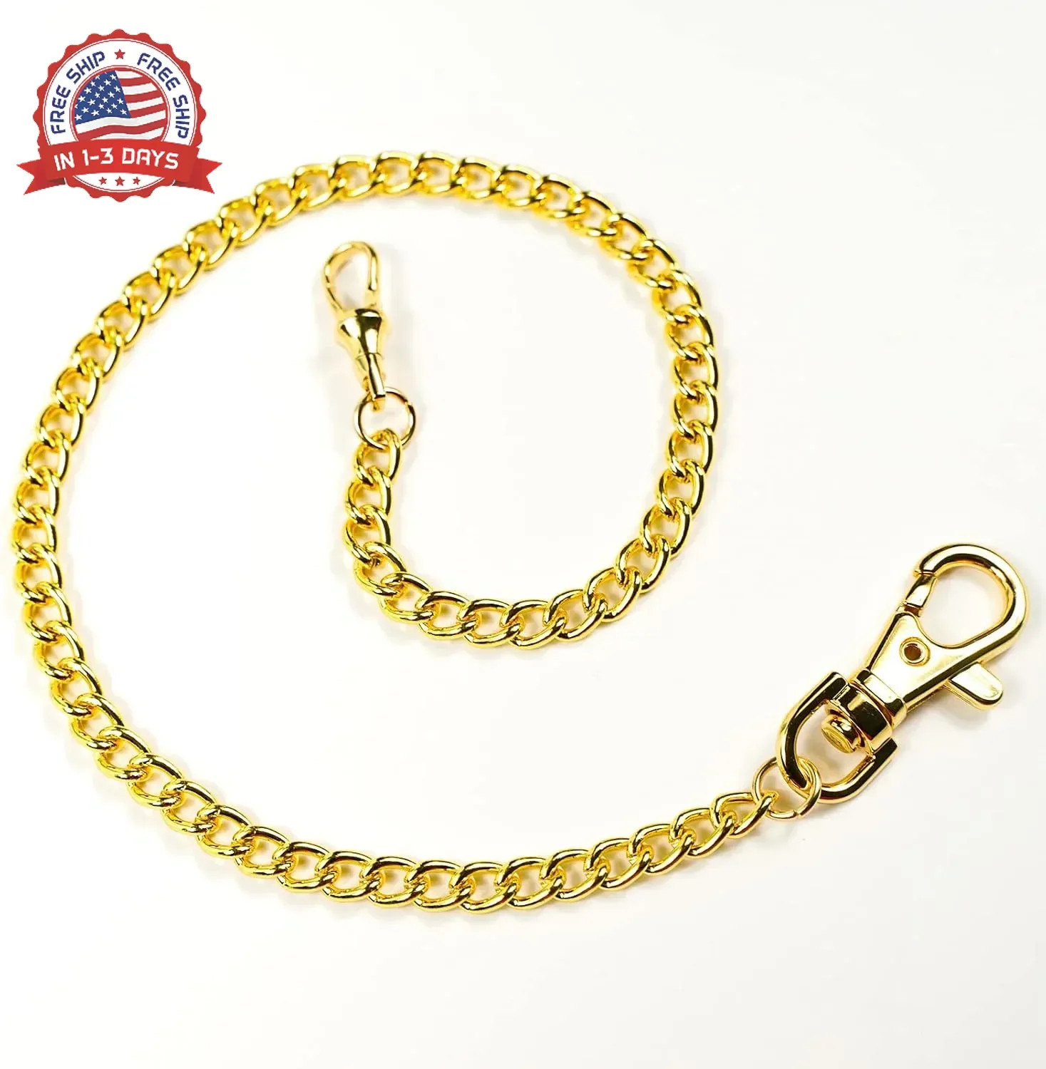 YECSOSS Men’s Pocket Watch Chain Vintage Metal Alloy Chain Albert Vest Chain