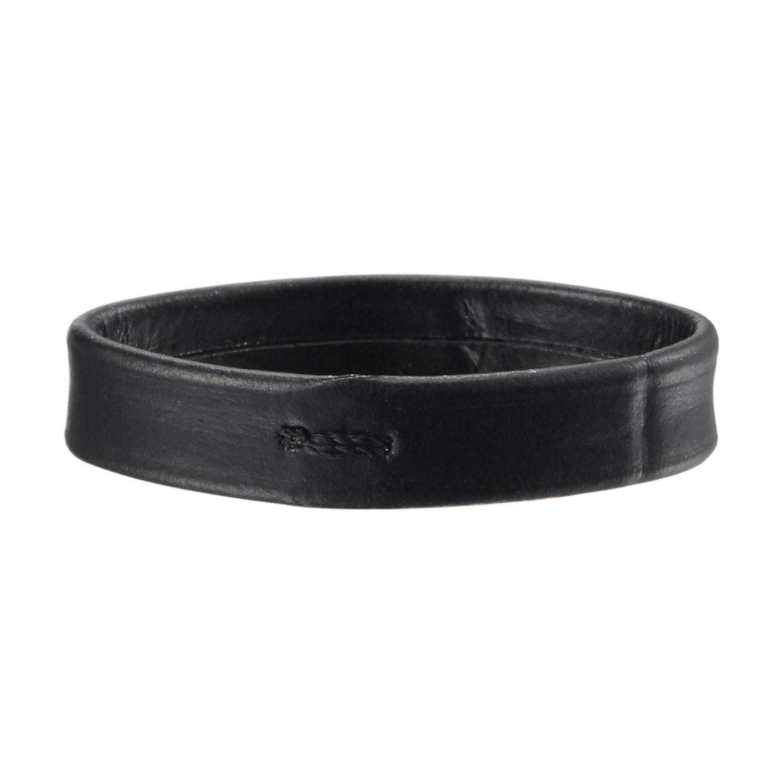 PU Leather Loops Retaining Ring Keeper for 26mm Width Watch Band, Black 2 Pcs