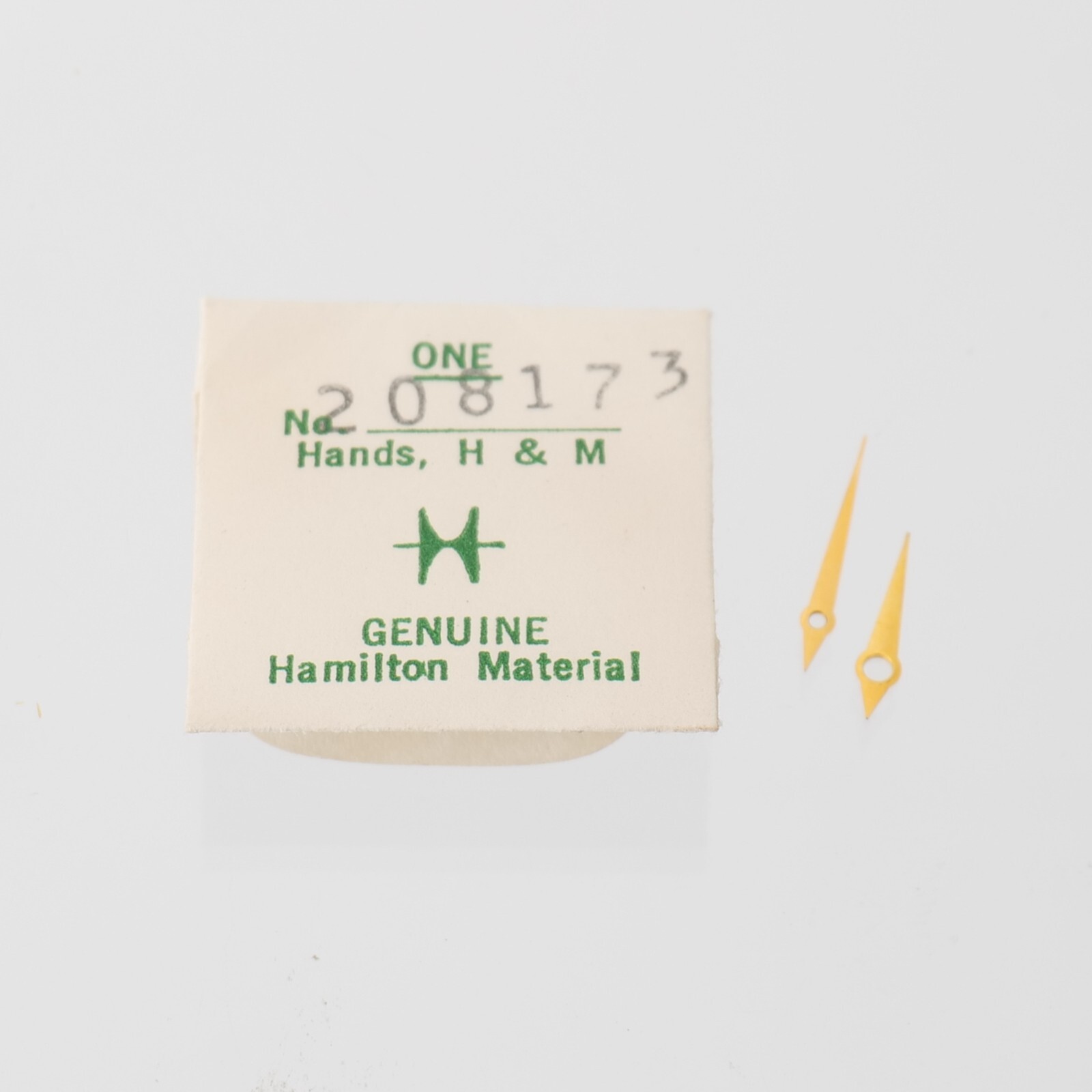 Hamilton Watch Hands No. 208173 Original Pair Hour Minute Watchmaker Parts (H22)