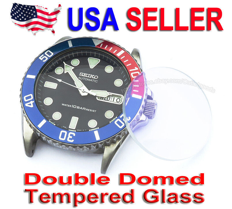 Double Dome Crystal Glass for Seiko Diver 7S26-0040 SKX031 & 7S26-0170 7T32-7H00