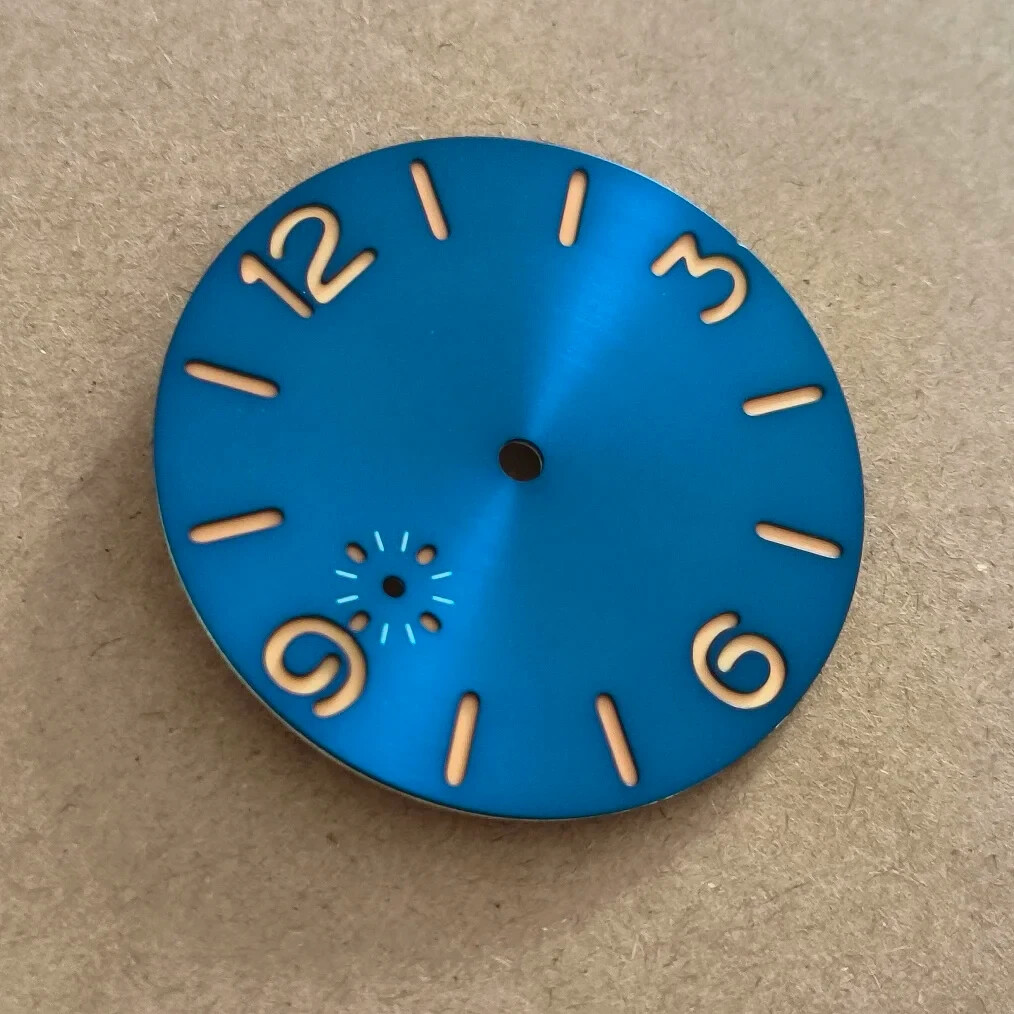 39mm blue dial Thickness 0.8mm for ST3600 ETA6497 movement Green luminous