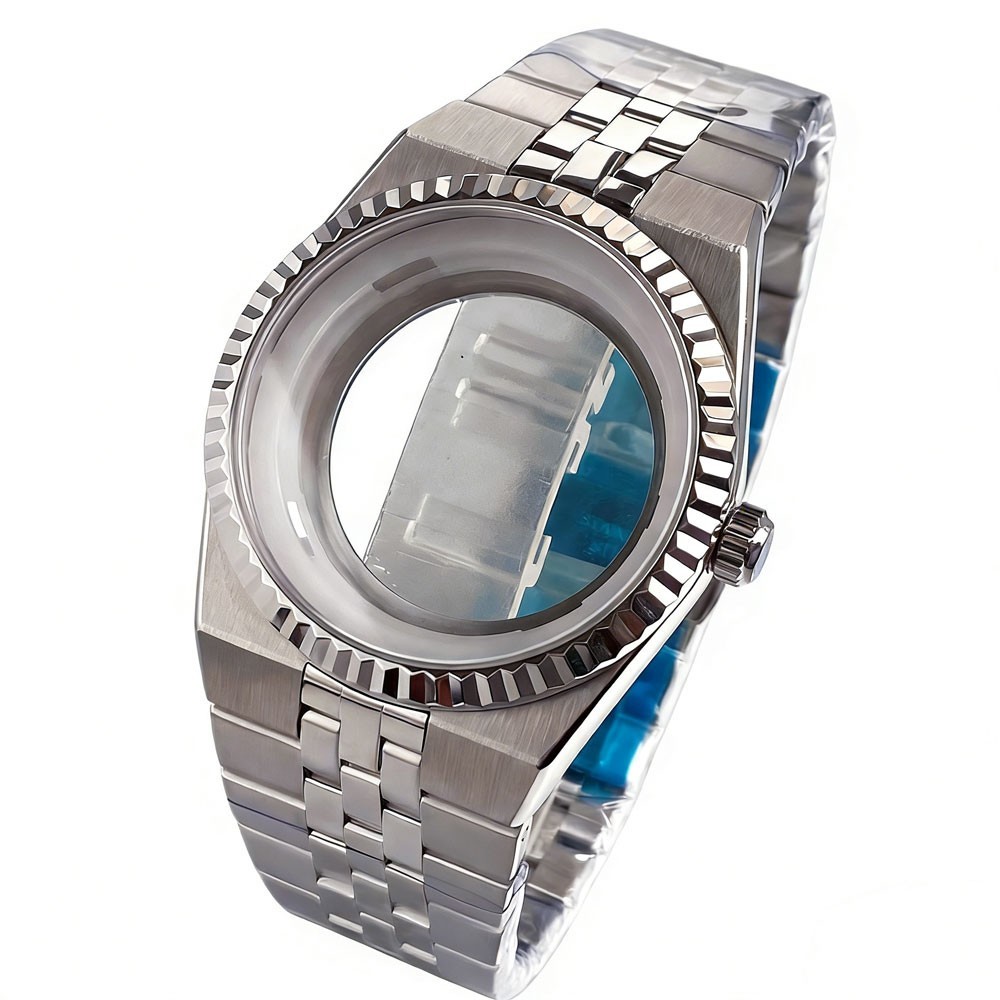 41MM Watch Case Sapphire Glass Fit Land Dweller Style NH35 NH36 (Case+dial+hand)
