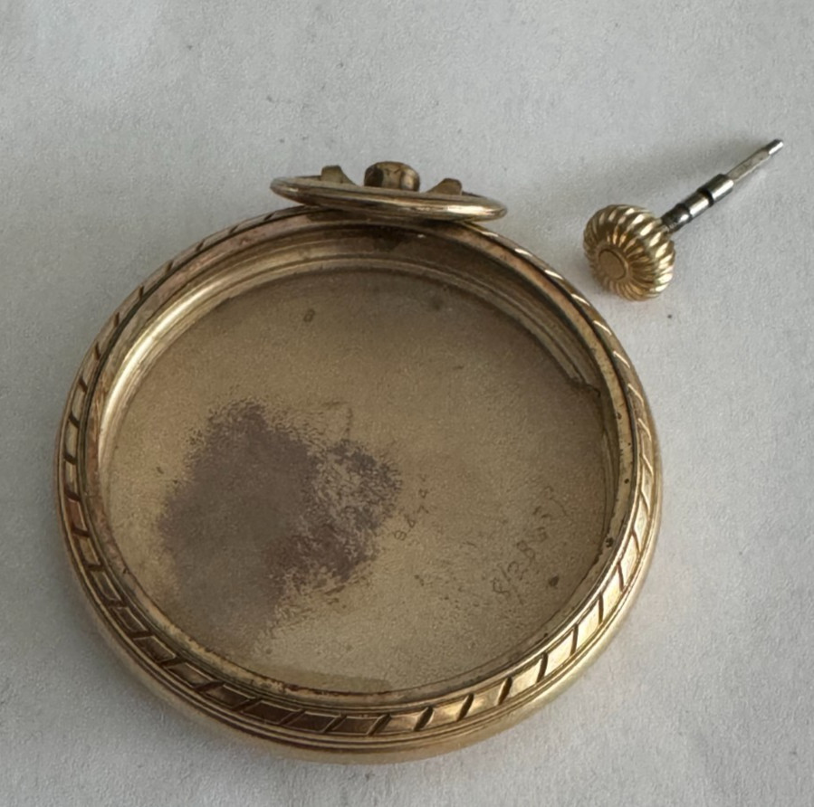 VINTAGE 16 SIZE CRESCENT POCKET WATCH CASE FOR ELGIN 575 & OTHERS PENDANT SET