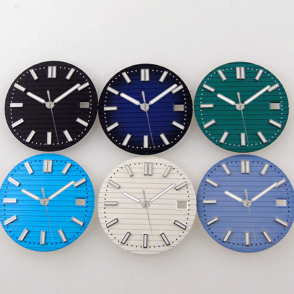 29.6MM black dial Green dial Roman marks for MOD Dial NH35 NH36 7S26 movement