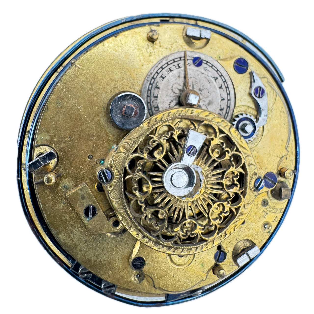 Antique 40.5mm Unbranded Quarter Repeater Key Wind Fusee Pocket Watch Movement