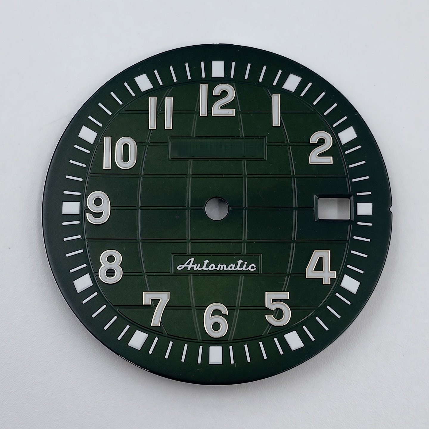 32mm Sun Pattern Watch Dial Green Luminous Date for Nh35 Nh36 Movement