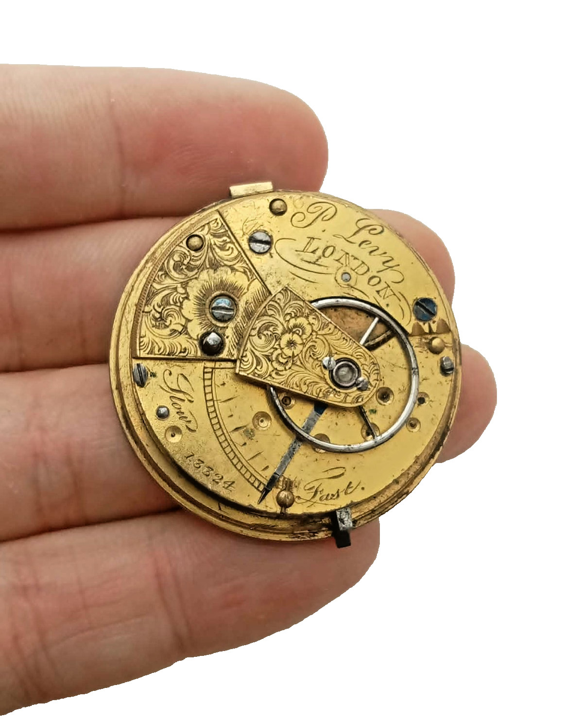 Antique P Levy London Pocket Watch Mechanism c.1860