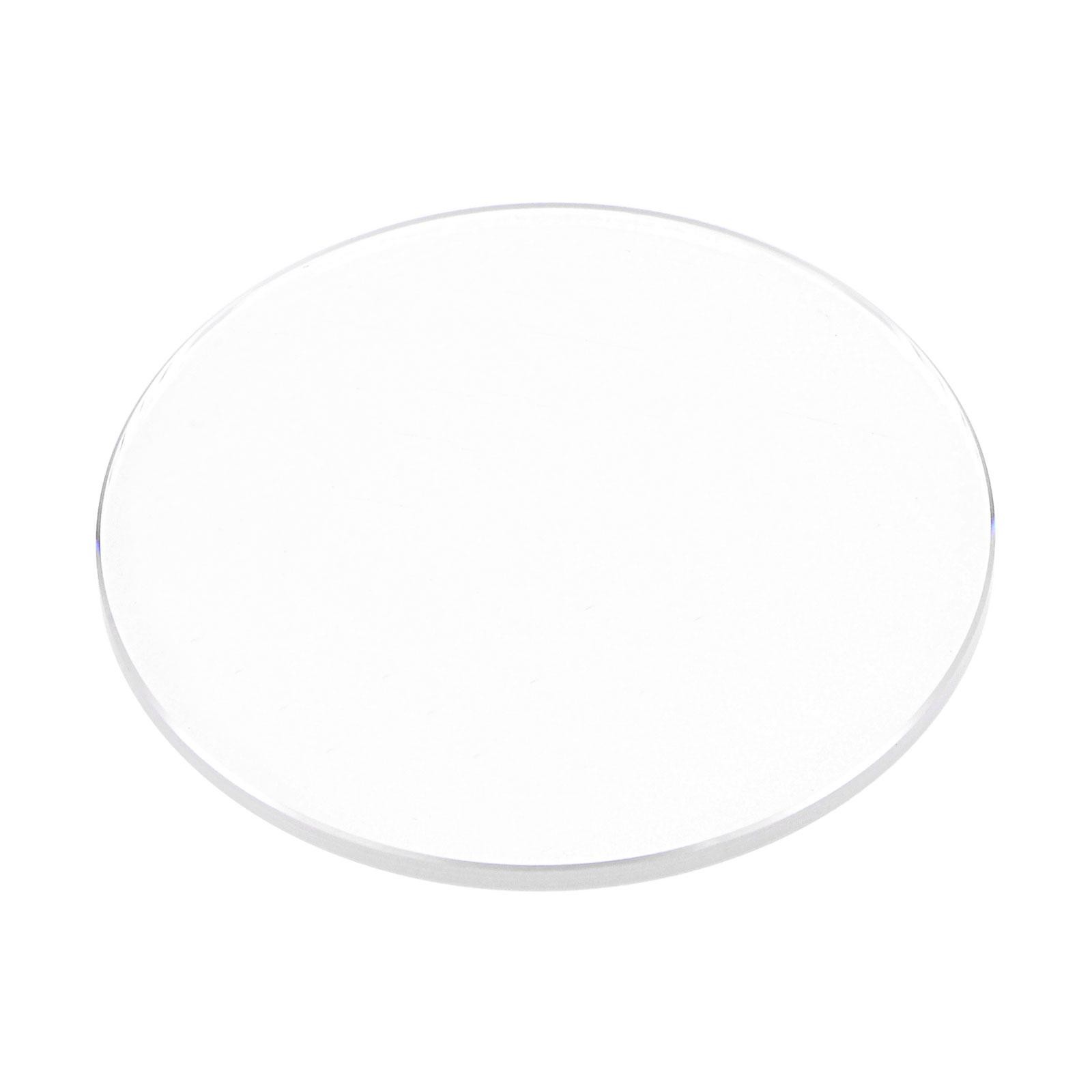 Glass Watch Round Lens Flat 35mm Dia 1.5mm Thickness, Transparent