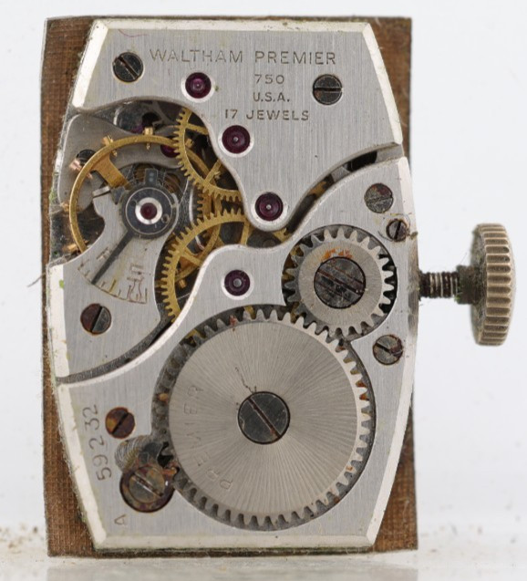 WALTHAM PREMIER cal. 750, 17j WRIST WATCH MOVEMENT, FOR REPAIR (NB)