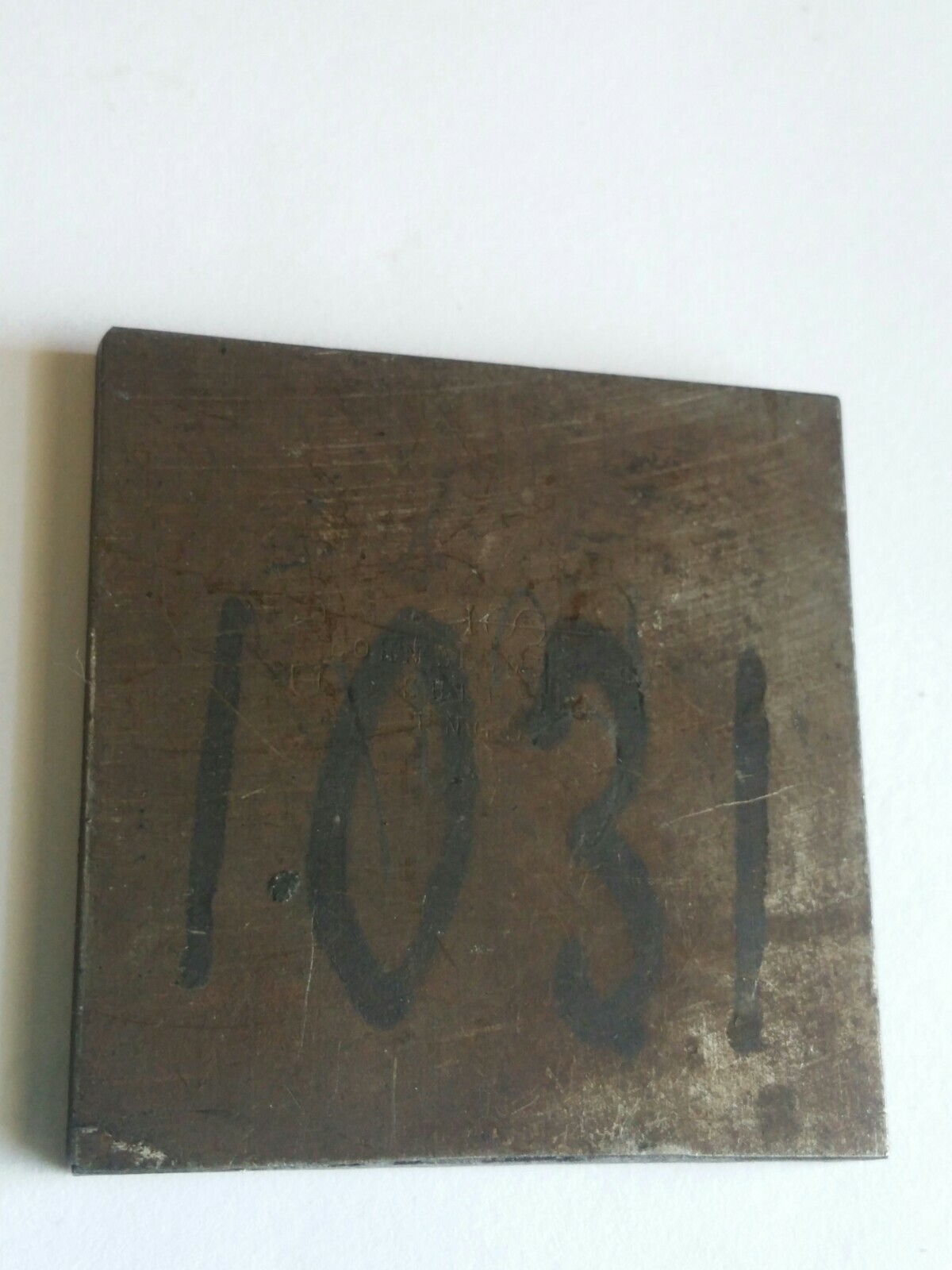 Vintage printing plate for the wrist watch dial refinishing