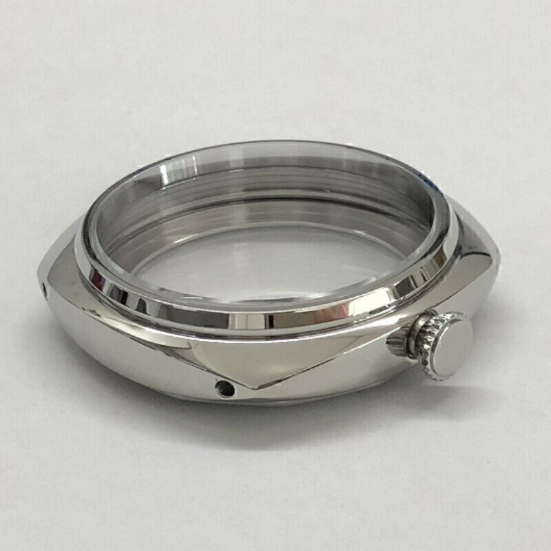 45mm Sapphire Glass 316L Steel Watch Case for ETA 6497 6498 ST3600 3621 Movement
