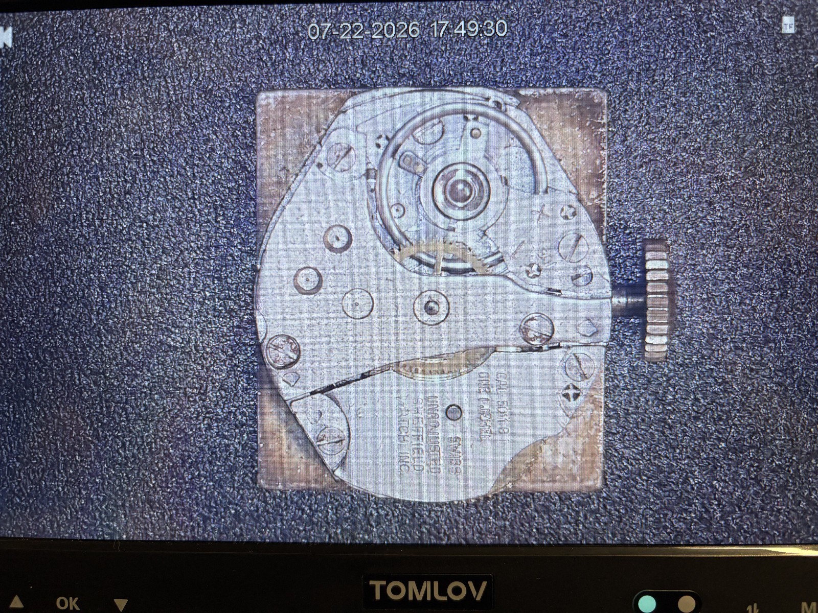 VINTAGE WATCH MOVEMENT FOR PARTS OR REPAIR SHEFFIELD SWISS MADE M1 SHOCK RESIST