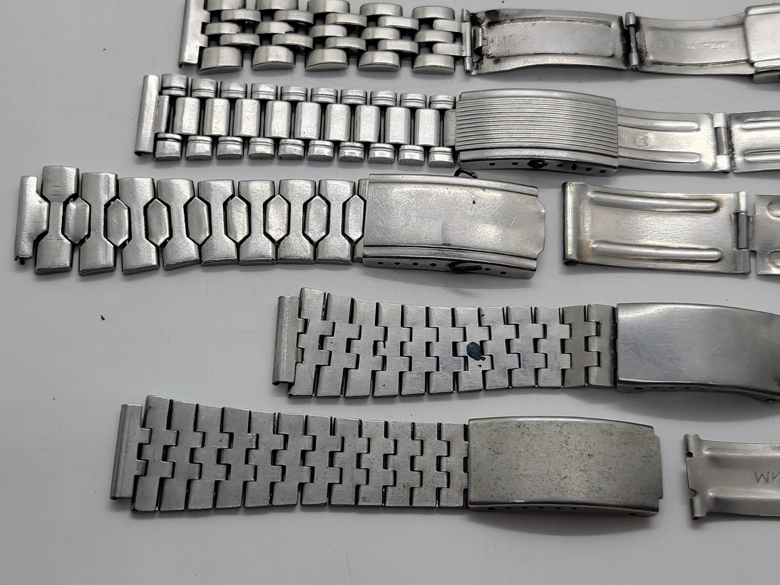 Vintage stainless steel bracelets USSR wristwatches different for spare parts